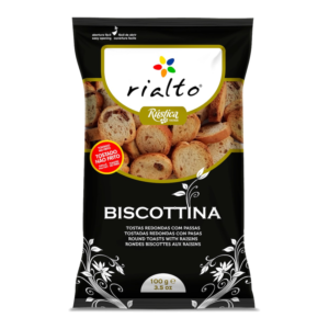 BISCOTTINA CON PASAS 100 GRS (12 UND)