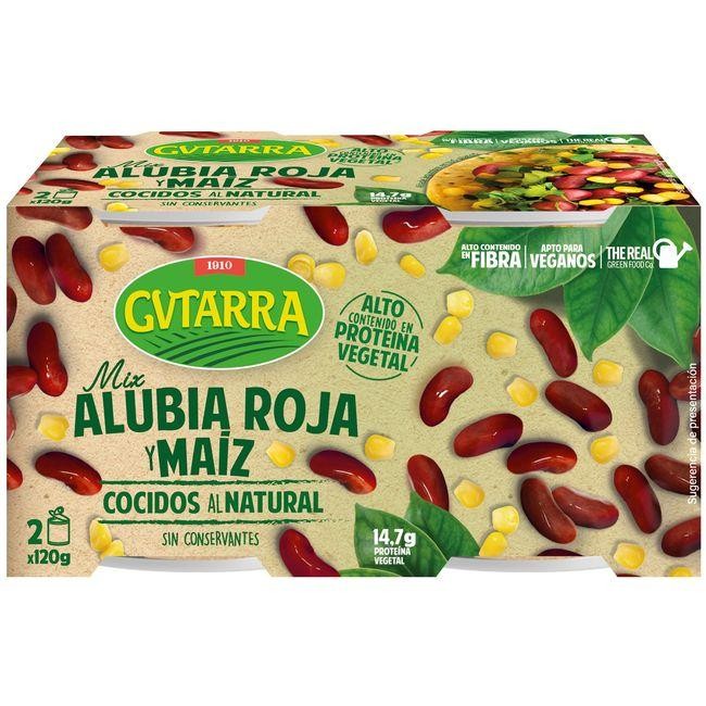 ALUBIA ROJA Y MAÍZ PACK 2X120G GVTARRA (6U)