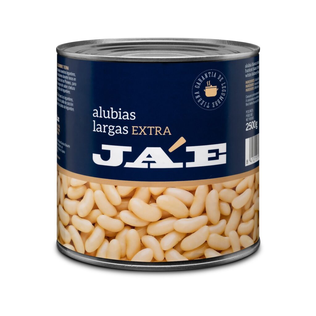 ALUBIAS BLANCAS LARGAS HOSTELERIA 2,5KG (6 UND)