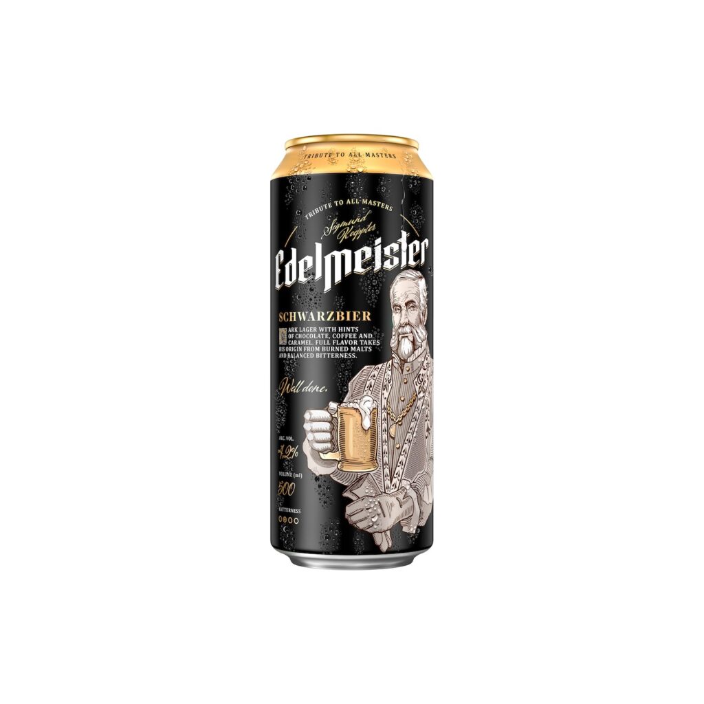 CERVEZA EDELMEISTER NEGRA 4,2% LATA 50CL (24 UND)