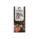 CHOCOLATE NEGRO 70% FRUTAS DEL BOSQUE S/A 100 GR S/GLUTEN (20 UND)