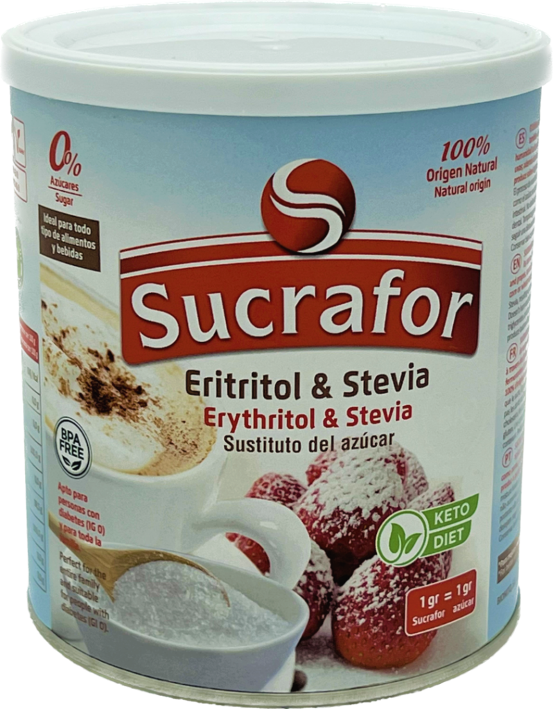 ERITRITOL Y STEVIA 'SUCRAFOR' 500 GRS (6 UND)