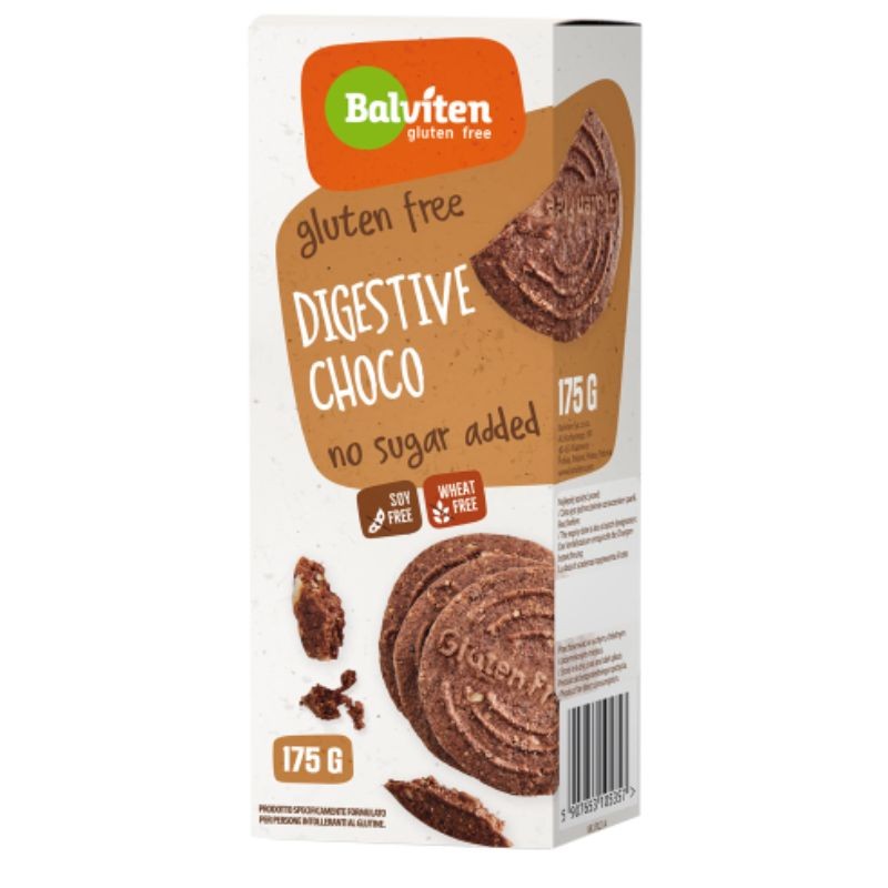 GALLETAS DIGESTIVAS CON CHOCOLATE SIN GLUTEN SIN AZÚCAR AÑADIDO 175 G