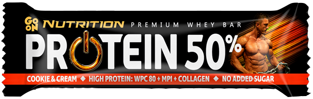 GO ON NUTRITION PROTEIN BAR 50% COOKIE CREAM 40GRS (24 UDS.)