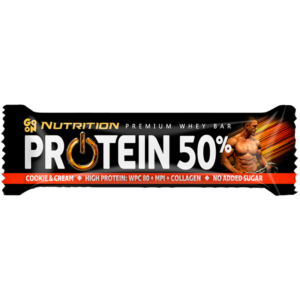GO ON NUTRITION PROTEIN BAR 50% COOKIE CREAM 40GRS (24 UDS.)